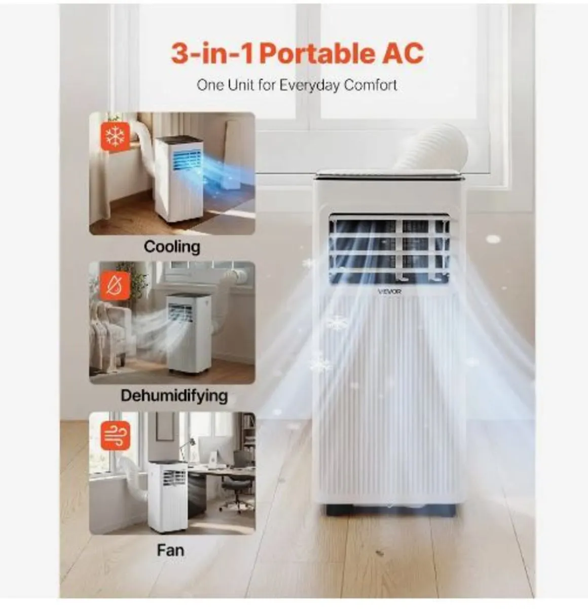 Portable Air Conditioner, 7000 BTU 2kW 3-in-1 - Image 3