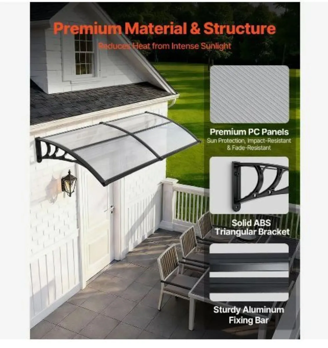 Awnings for Door Entrance, 38 x 78 in - Image 4