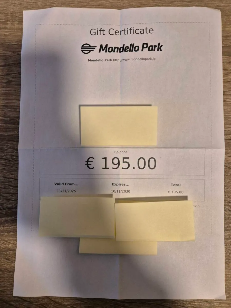 Mondello Park Voucher