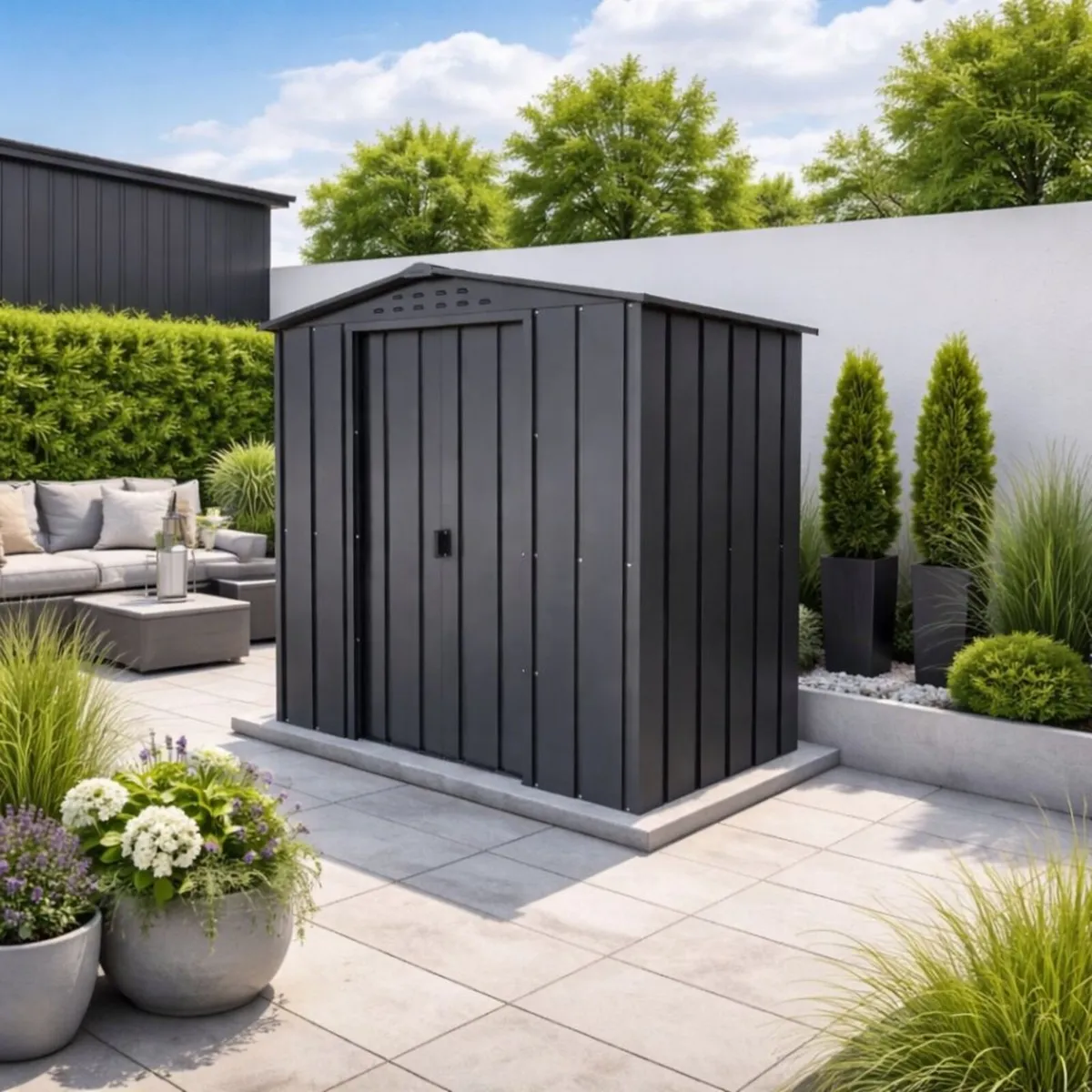 TOP Riverton 6x4 Metal Shed –Anthracite Grey - Image 3