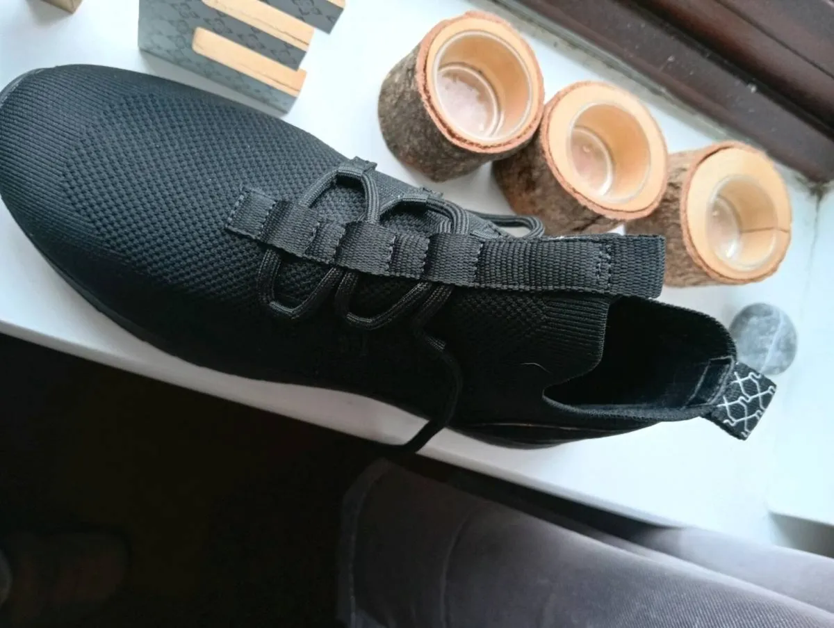 Ladies new black river island trainers size 5 - Image 2