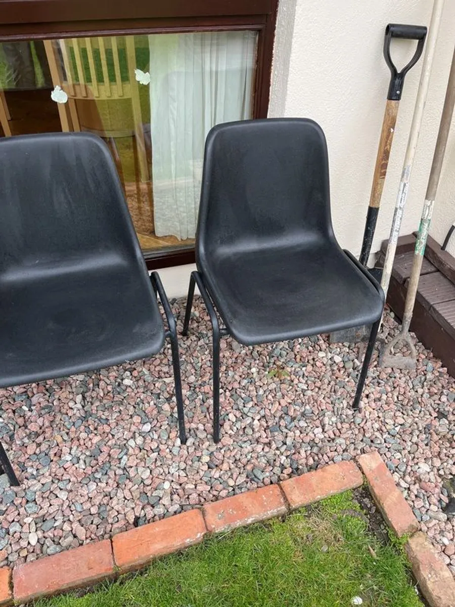 Chairs stacking for office or garden. Set of 4 - Image 3