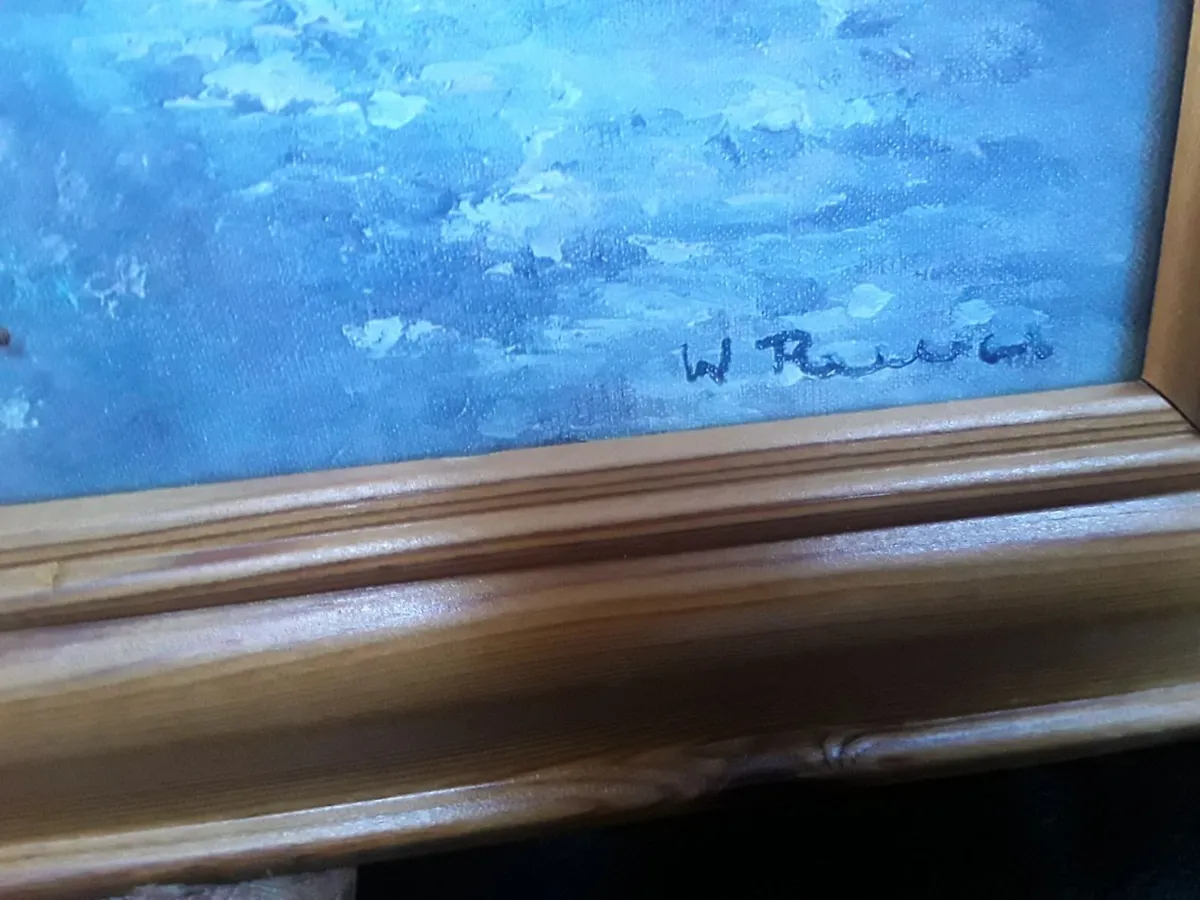 Lovely picture vibrant blue country scene - Image 2