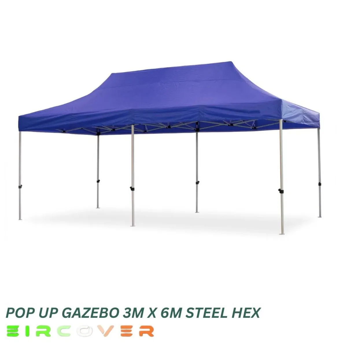 Heavy Duty Pop Up Gazebo Steel 40mm Hex 3m x 6m Bl - Image 2