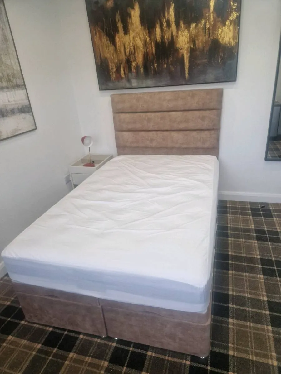 Small Double Storage Bed with Orthopaedic mattress - Image 3