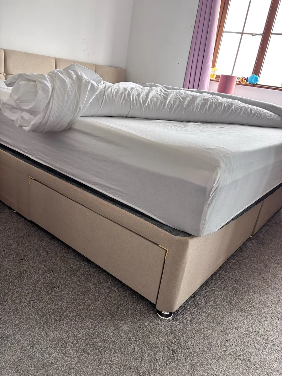 Super King Divan Bed with Headboard - Image 2