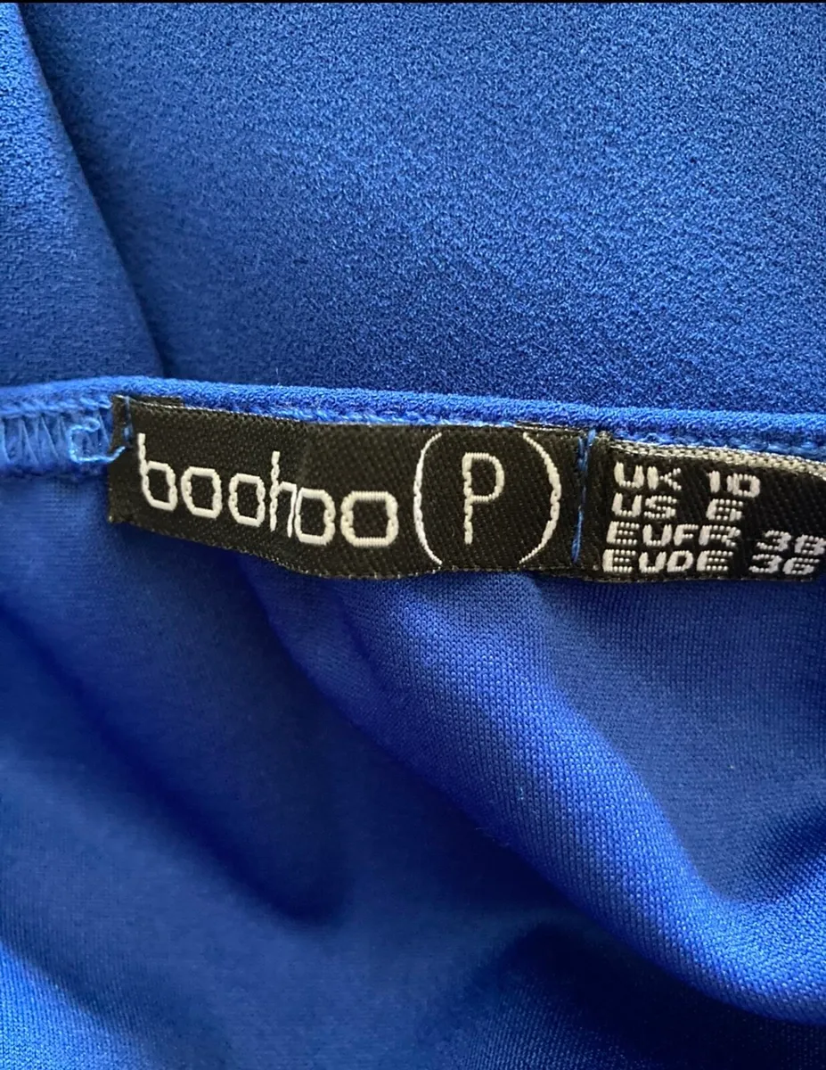 Elegant Mini Royal Blue Strapless Dress - Image 3