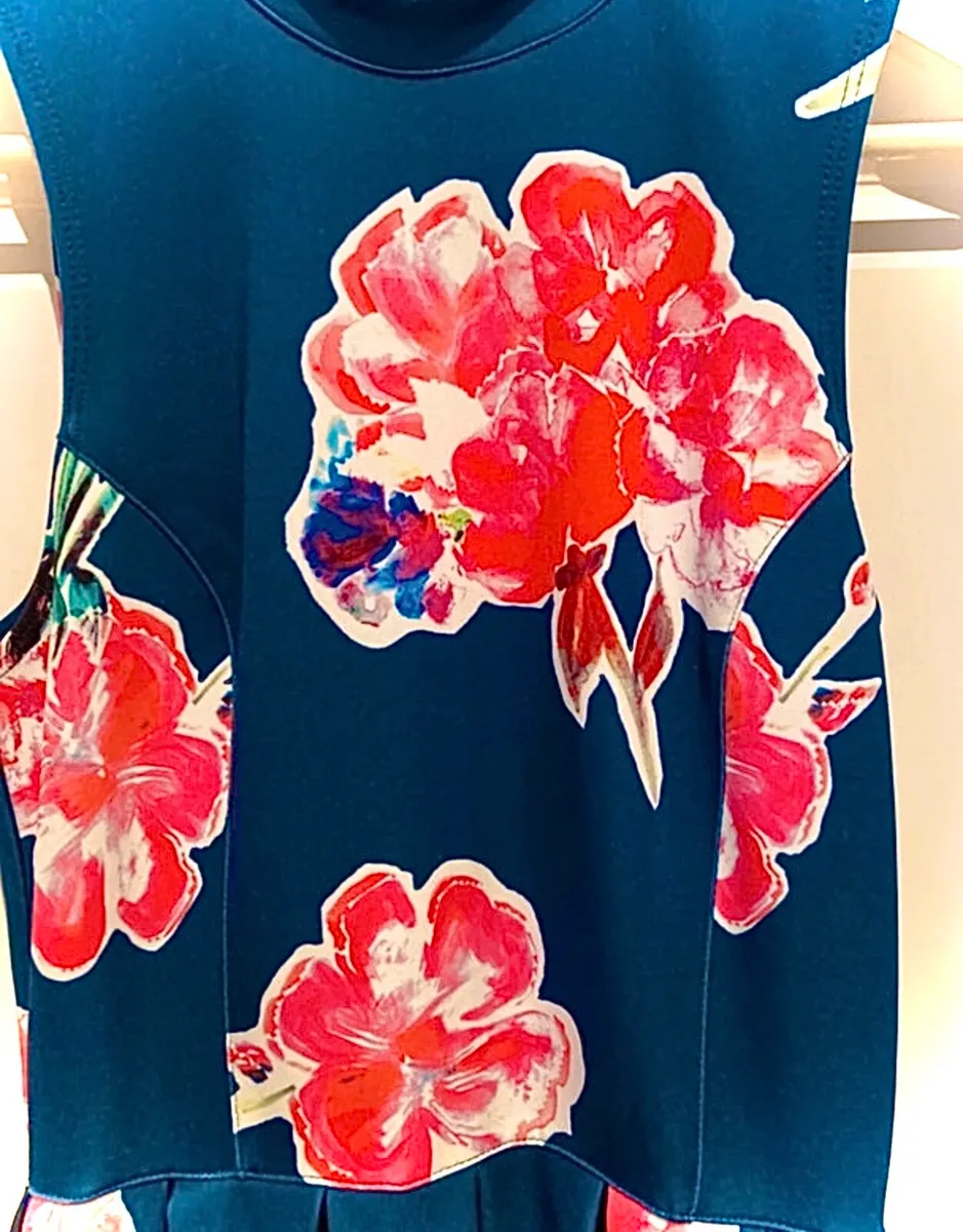 Superdry Floral Print Scuba Skater Dress - Image 3