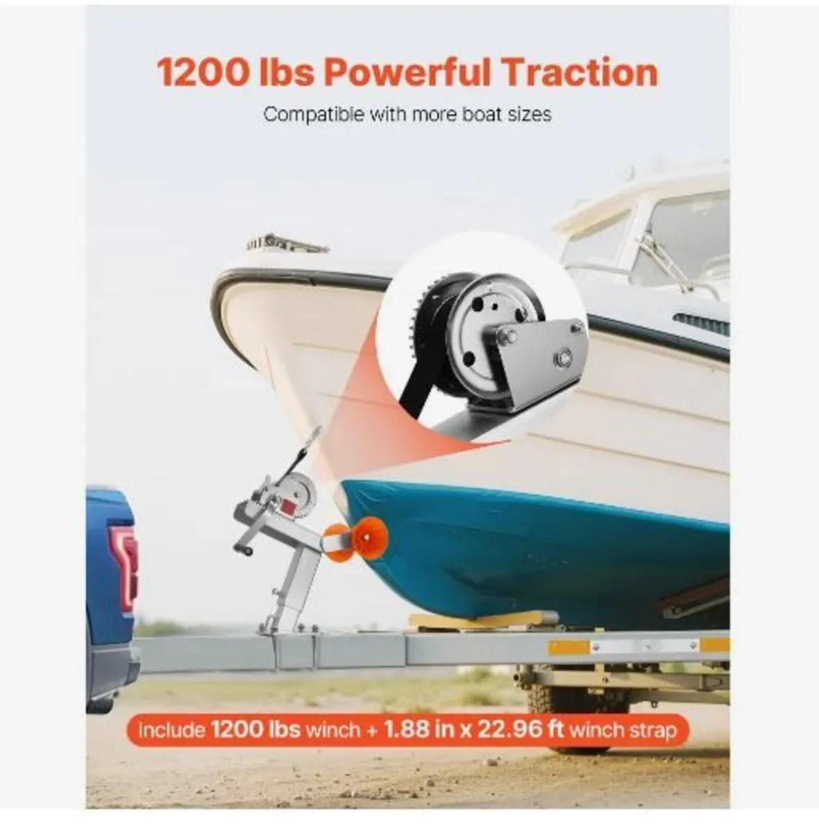 Boat Trailer Winch Stand with Roller - Image 2