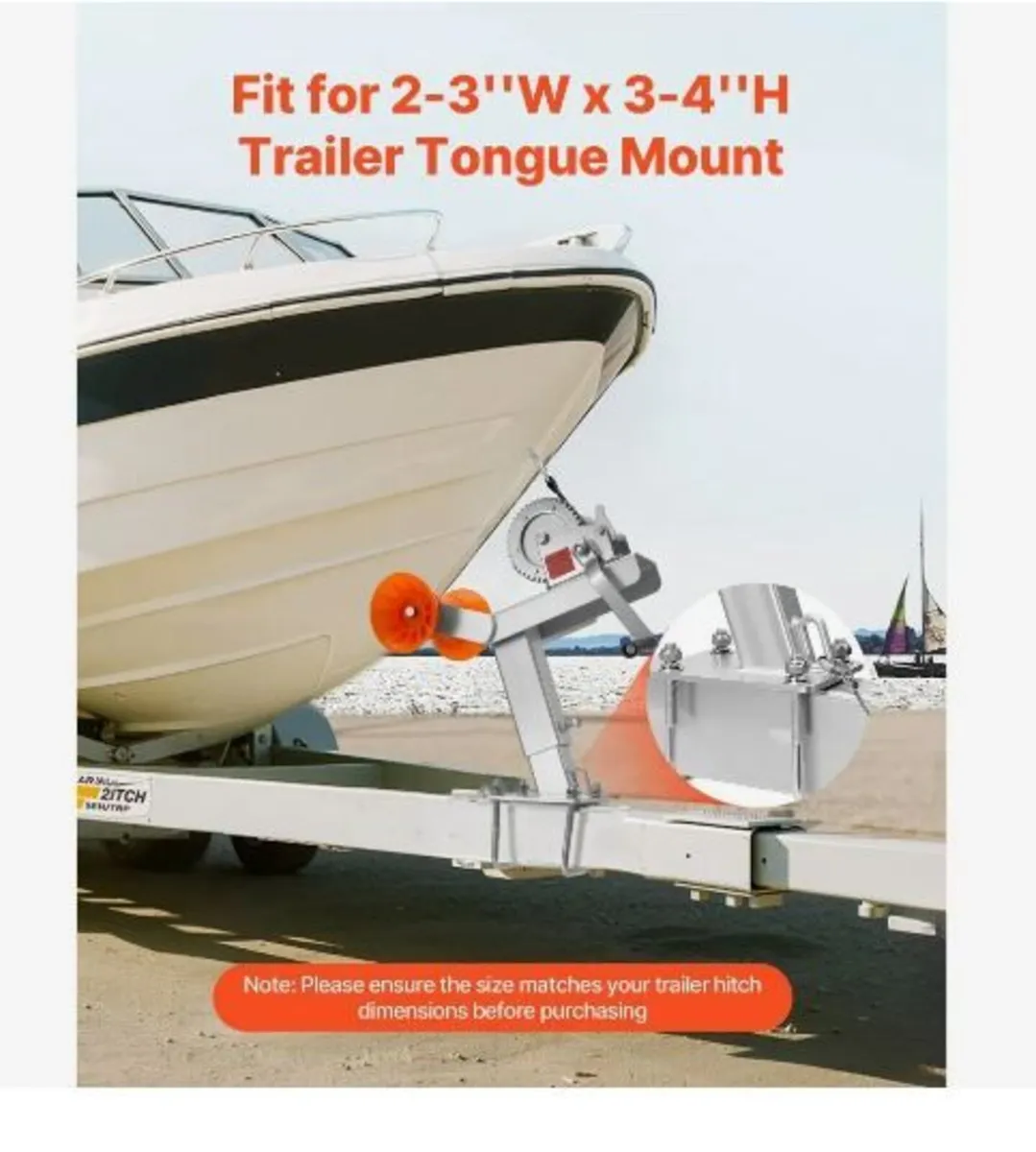 Boat Trailer Winch Stand with Roller - Image 3