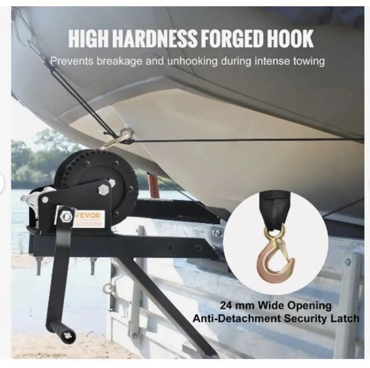 Hand Winch, 544.3 kg Pulling Capacity - Image 3