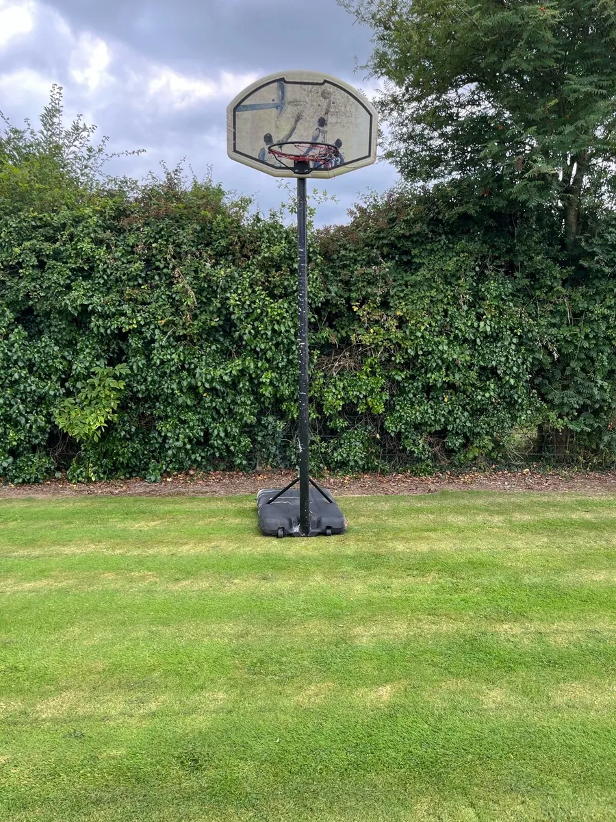 Basketball hoop and ball