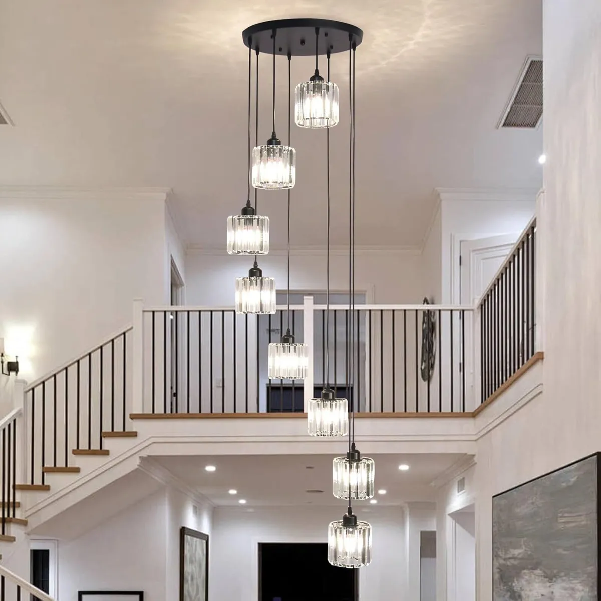 Long Chandeliers for High Ceilings Modern Crystal - Image 2