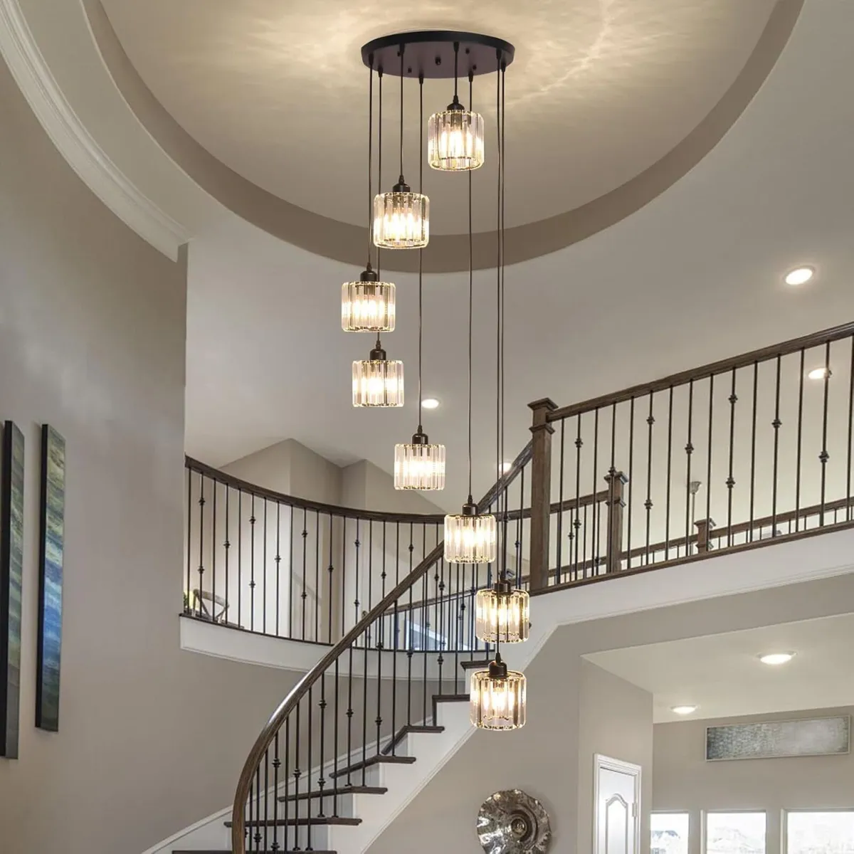 Long Chandeliers for High Ceilings Modern Crystal - Image 1