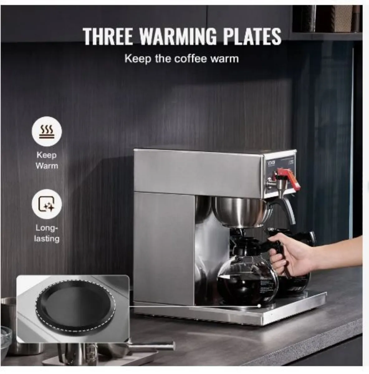 12 Cups Commercial Drip Coffee Maker - Image 4