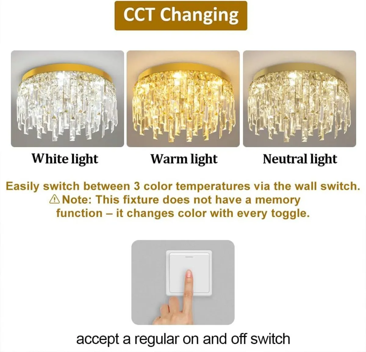 Crystal Chandeliers for Dining Room Gold Round - Image 3