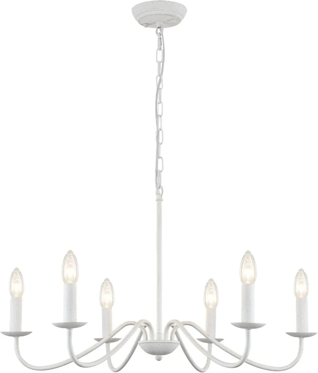 White Chandeliers Ceiling Lights Living Room 6 - Image 1