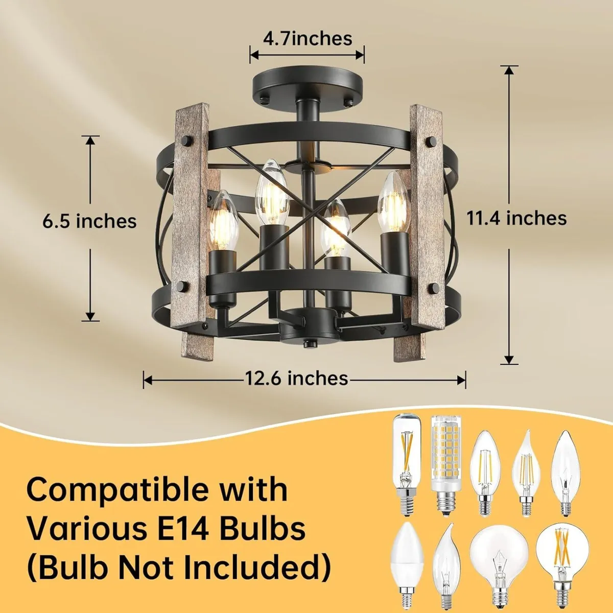 Black Chandelier Industrial Ceiling Lights 4 - Image 4