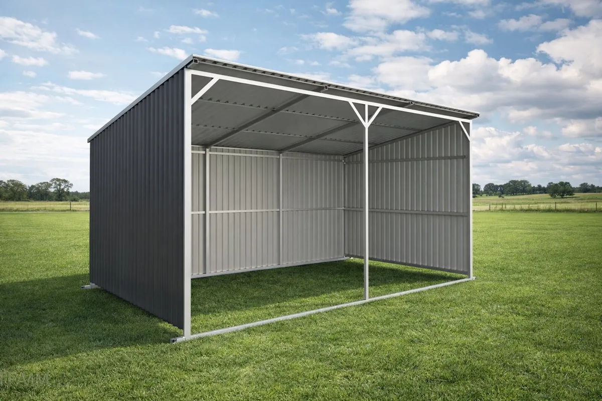 12FT x 20FT Livestock Metal Shed - Image 2