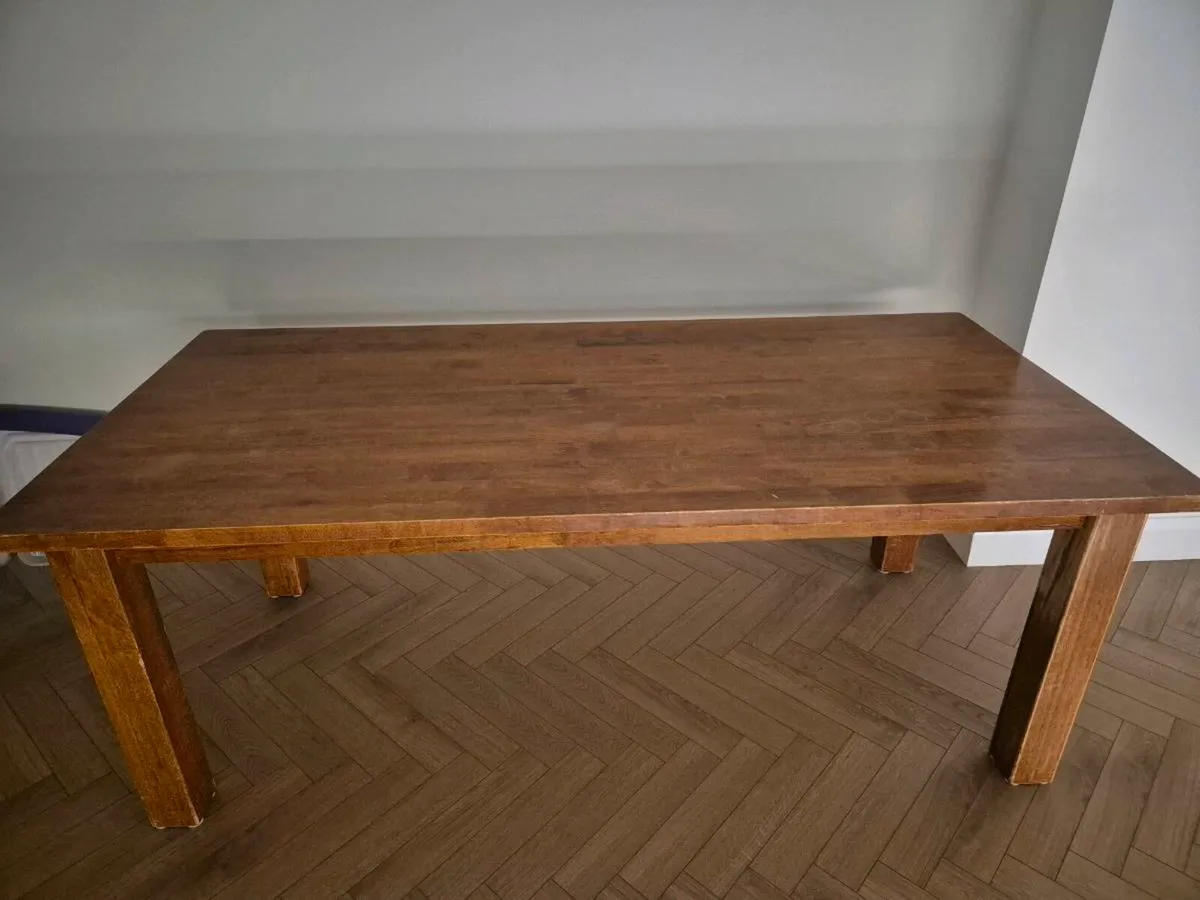 Solid wood large dining table - Image 1