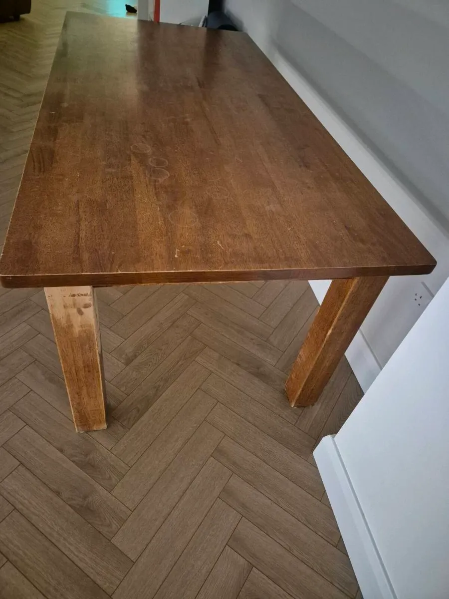 Solid wood large dining table - Image 2