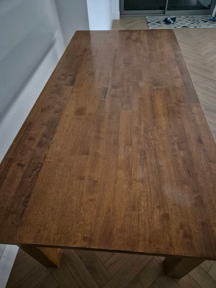 Solid wood large dining table - Image 4