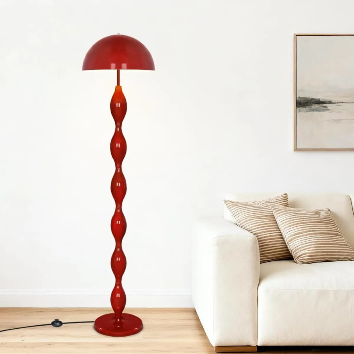 Red Mushroom Lamp Vintage Floor Light for Living - Image 2