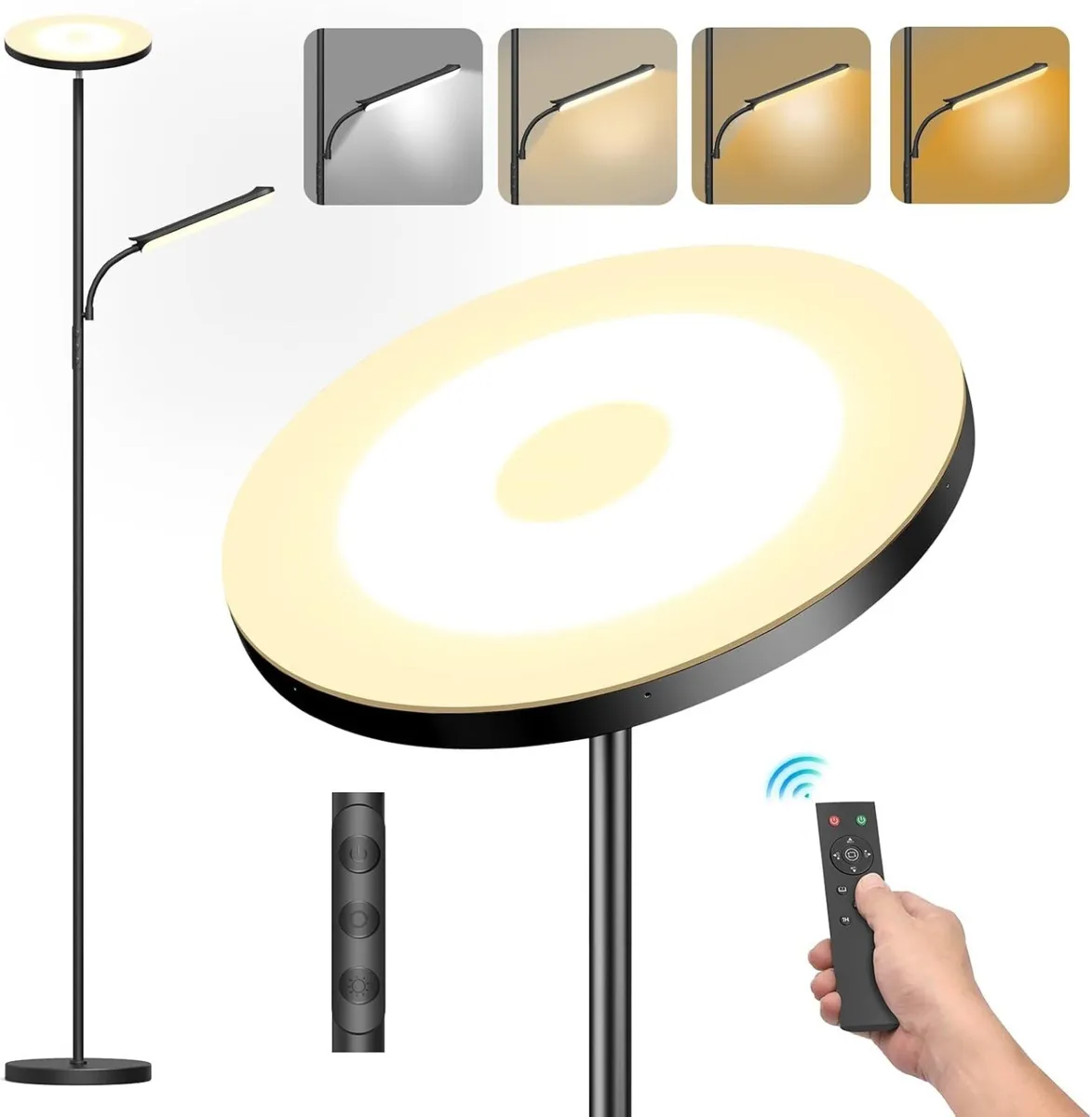 LED Uplighter Floor Lamp Living Room - 2700K-6500K - Image 1