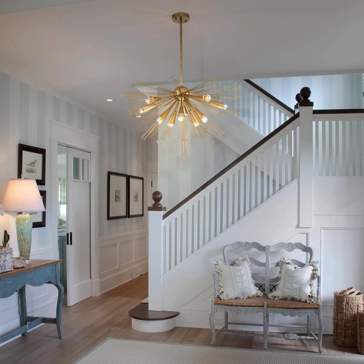 Sputnik Chandelier Light Modern Gold Pendant Lamp - Image 3