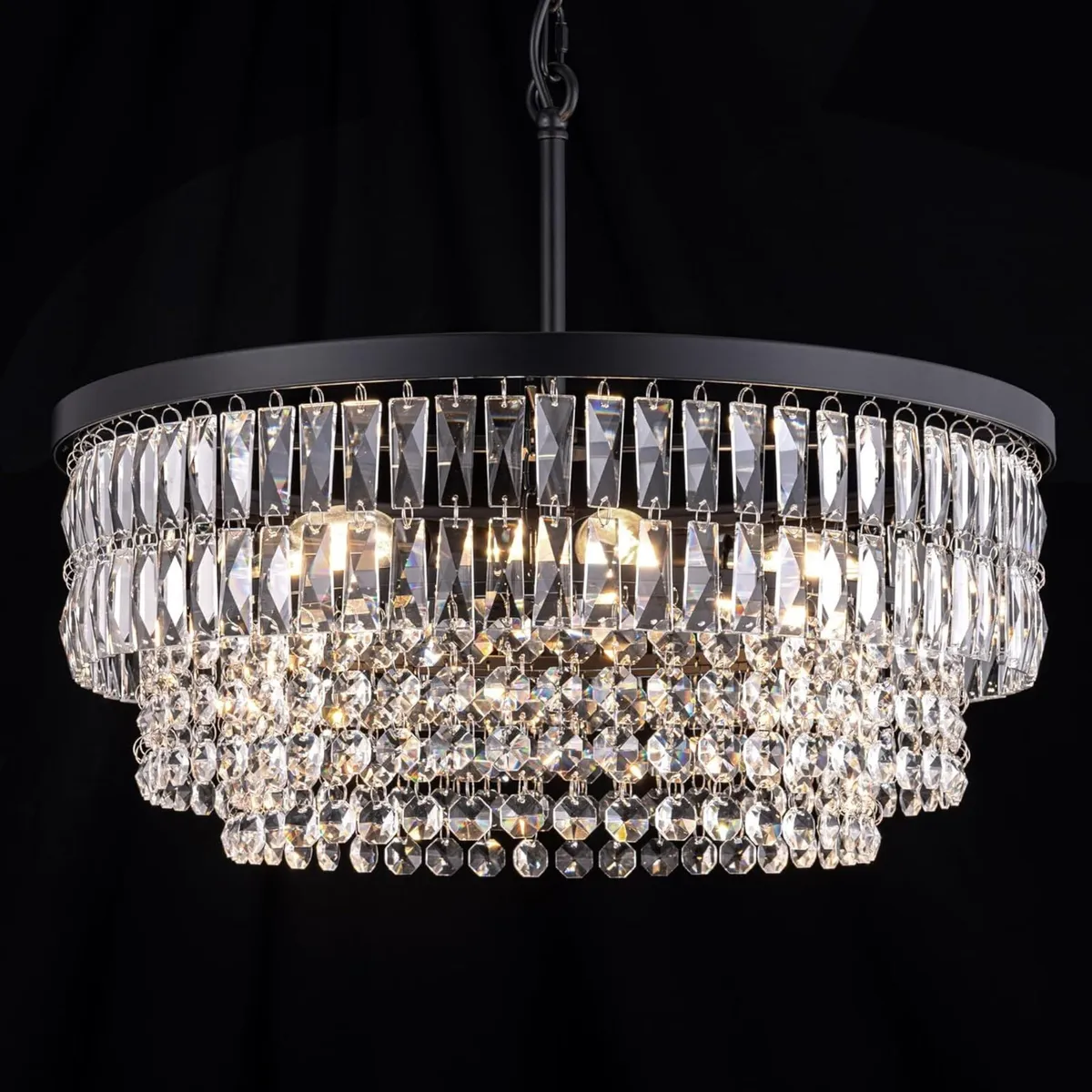 Crystal Chandelier 6-Light Modern Chandeliers for - Image 1