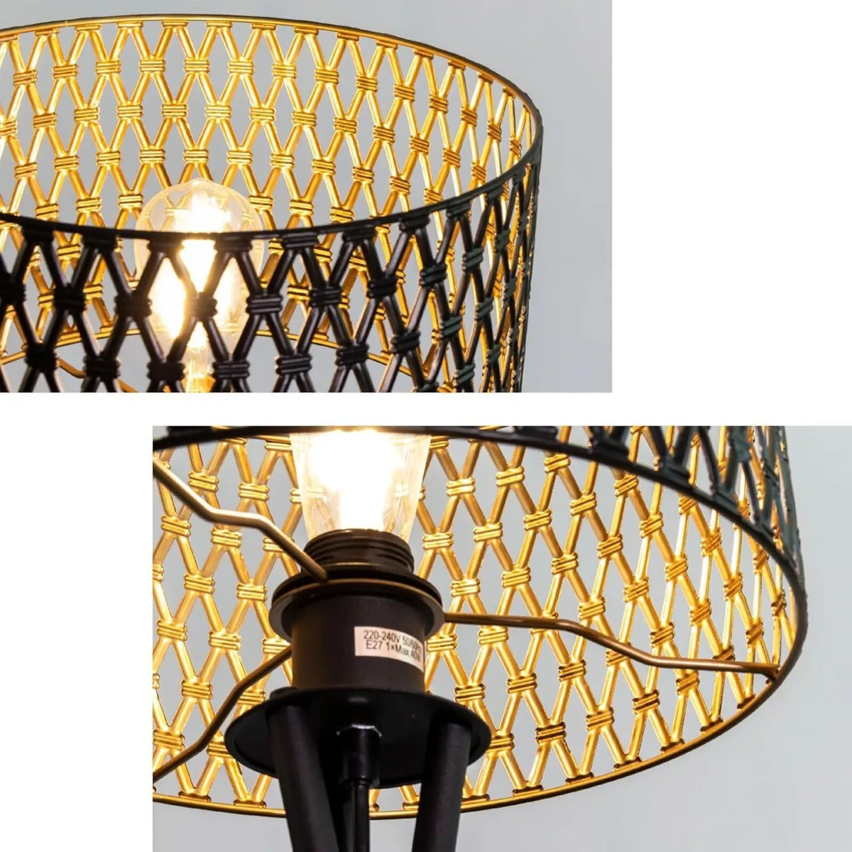 Modern Tripod Floor Lamp Decorative Shade Lamps - Image 4