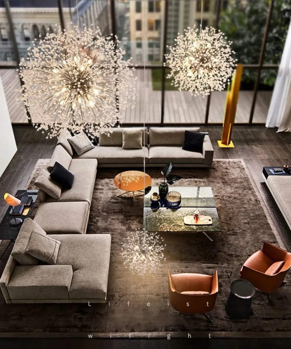 12-Lights Modern Sputnik Chandelier Dandelion - Image 2