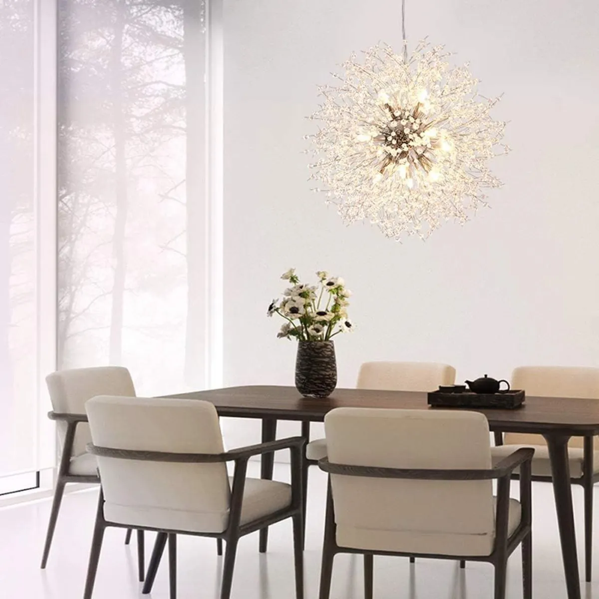 12-Lights Modern Sputnik Chandelier Dandelion - Image 4