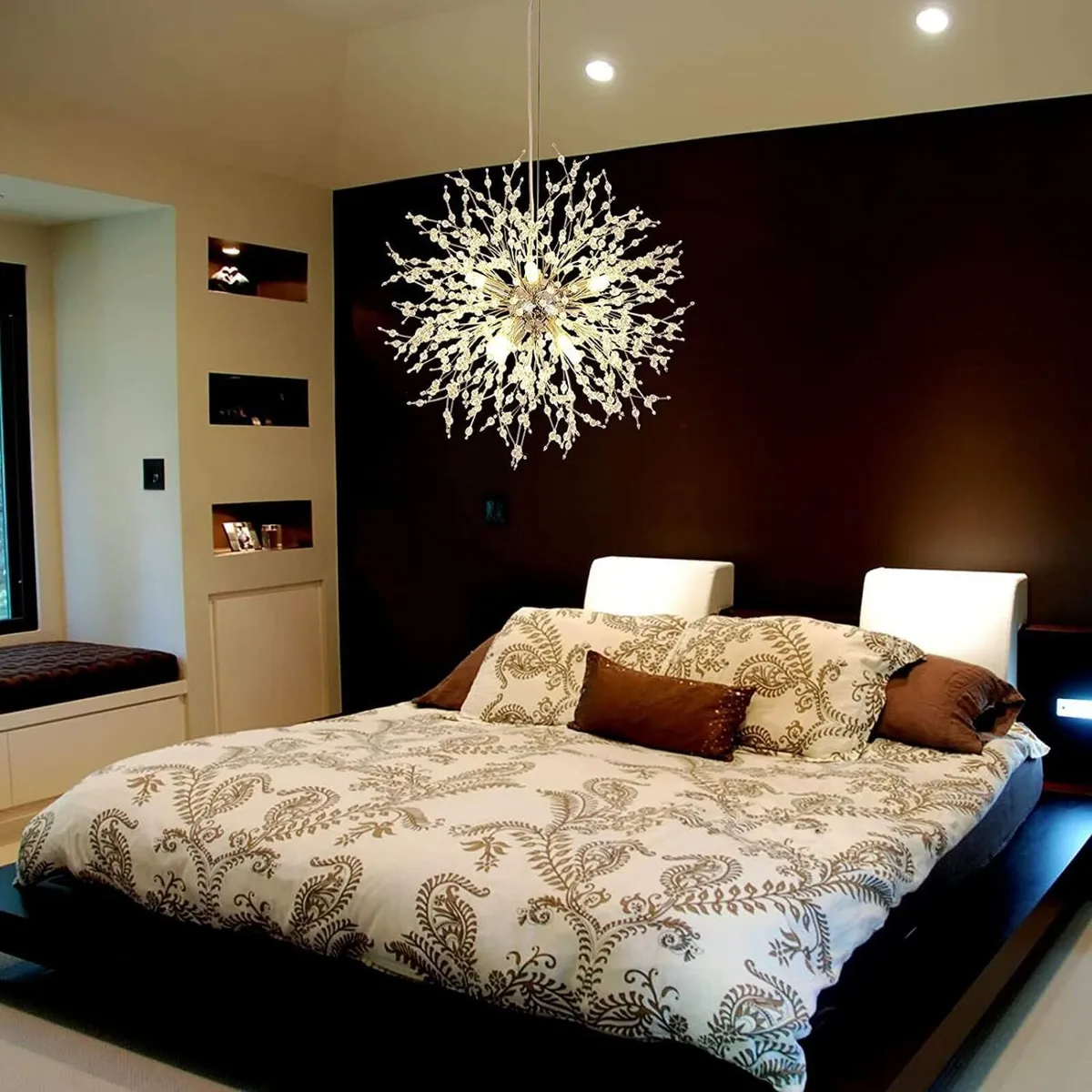 Modern Crystal Dandelion Pendant Light Gold - Image 4