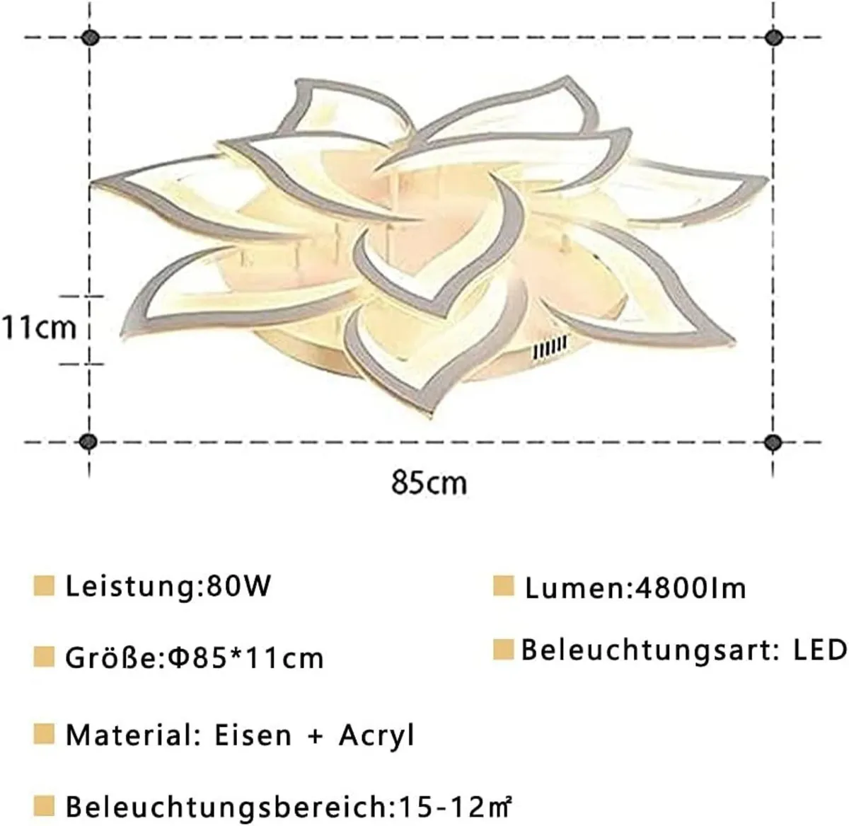 LED Ceiling Light Dimmable Living Room Lamp with - Image 2