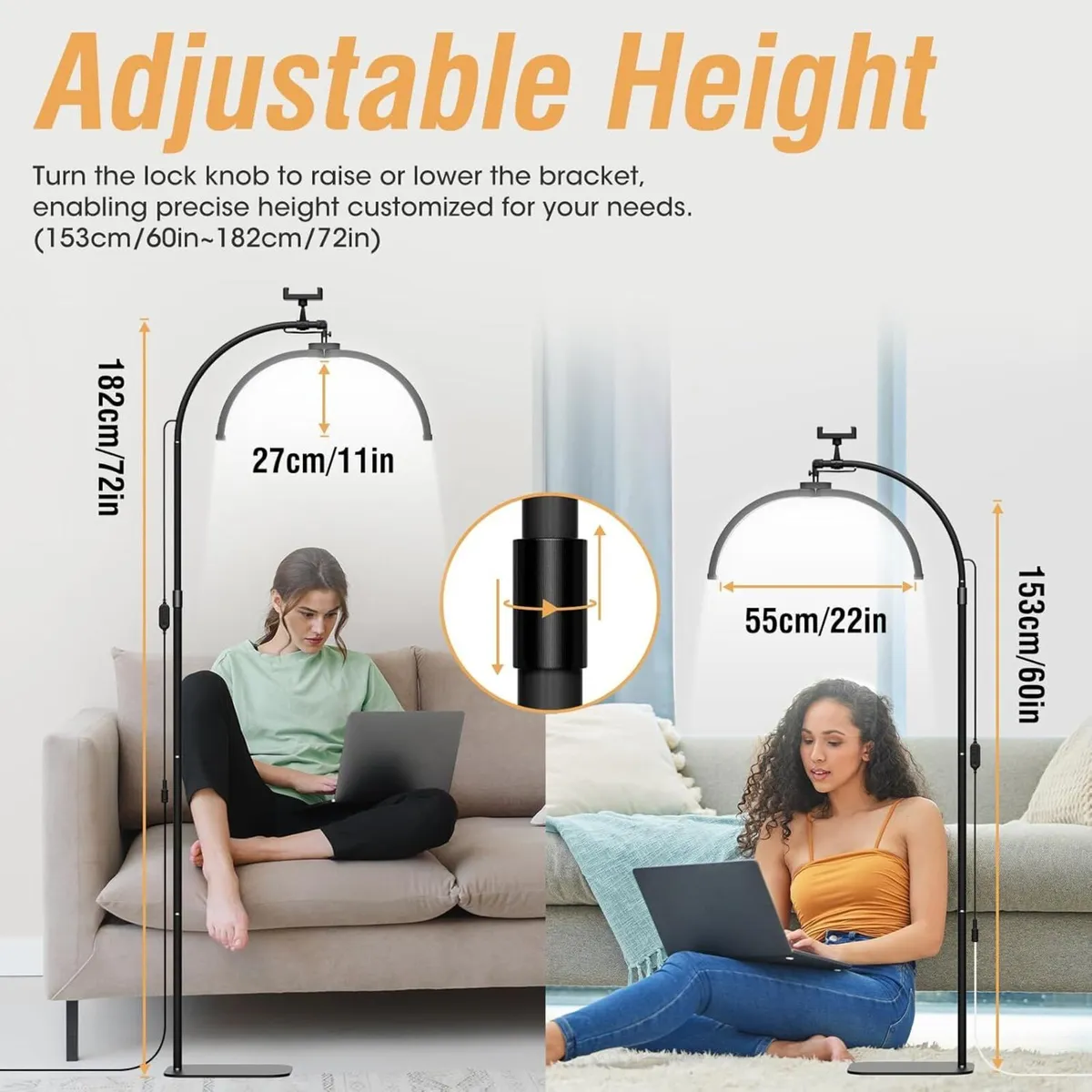 Half Moon Lamp Foldable Light with Phone Holder - Image 4