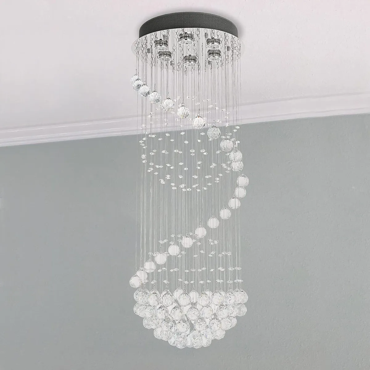 Modern Crystal Chandelier Lighting Clear K9 Glass - Image 1
