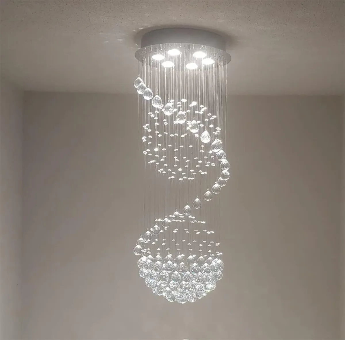 Modern Crystal Chandelier Lighting Clear K9 Glass - Image 4