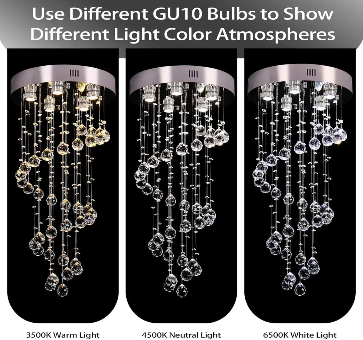 Spiral Crystal Chandelier 31 Modern Raindrop - Image 2