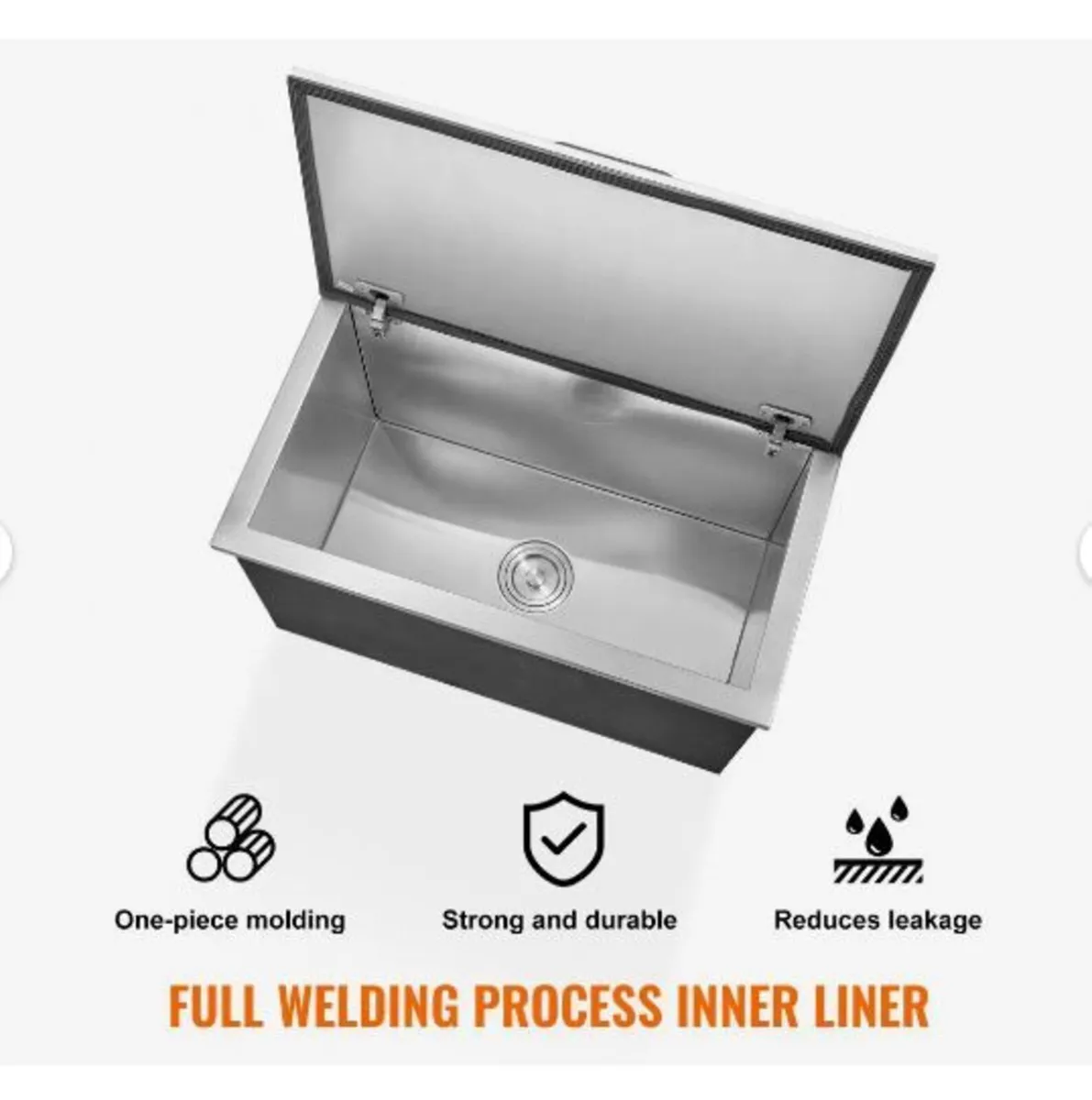 Drop in Ice Chest, 24"L x 20"W x 15"H Stainless - Image 4