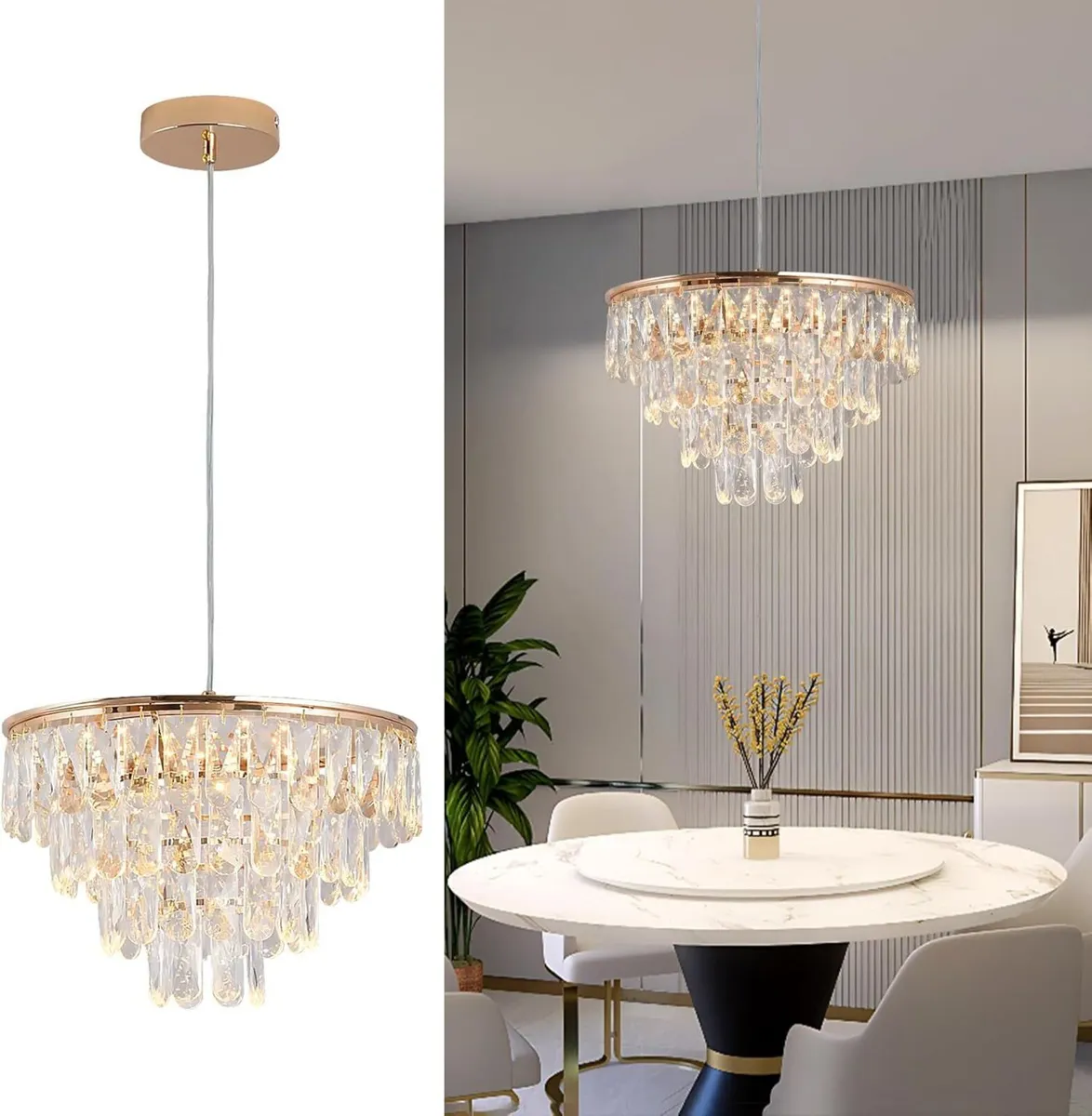 Crystal Led Ceiling Light Modern Chandelier - Image 1