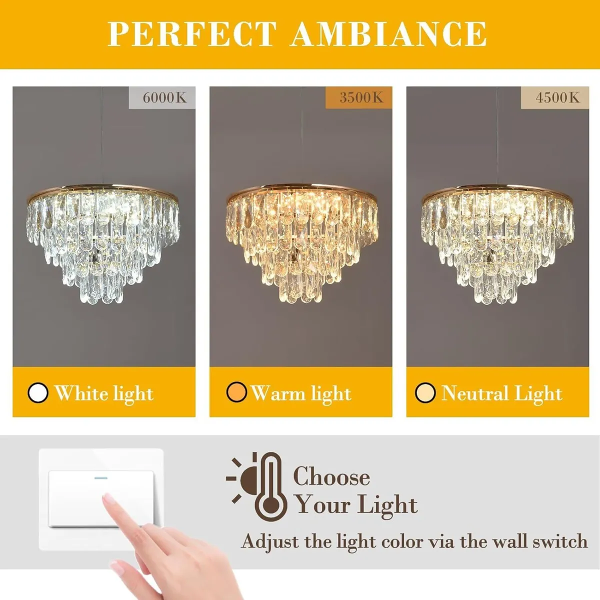 Crystal Led Ceiling Light Modern Chandelier - Image 4