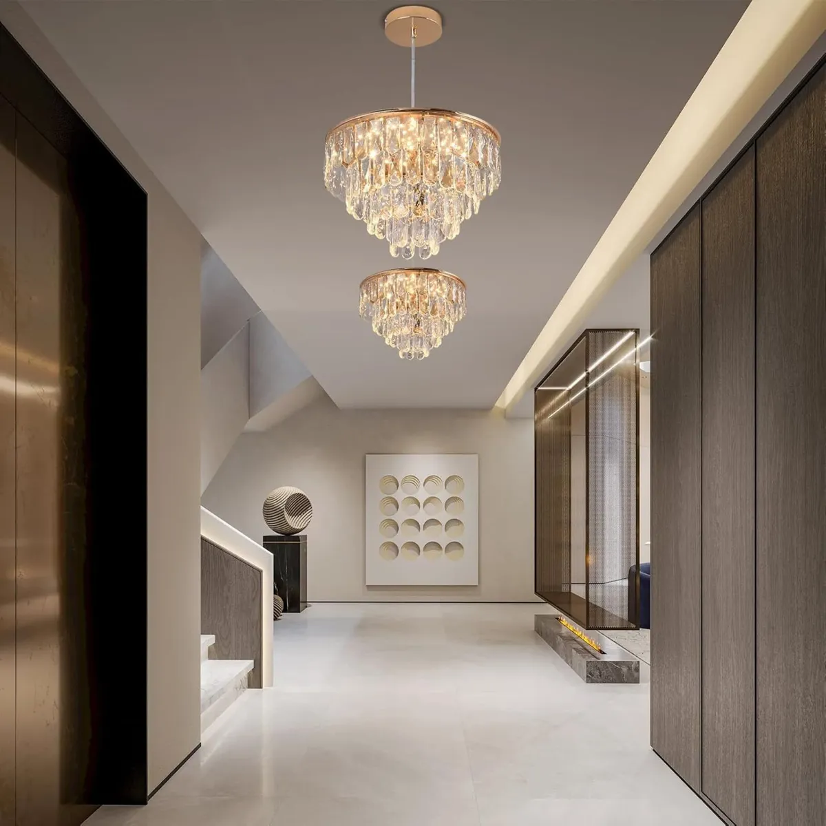 Crystal Led Ceiling Light Modern Chandelier - Image 3