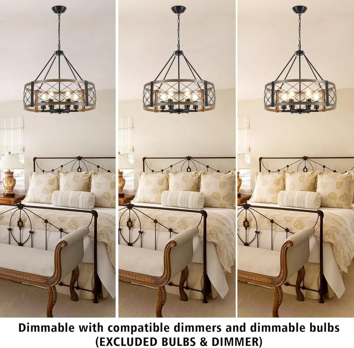 6 Lights Rustic Chandeliers Ceiling Light Living - Image 4