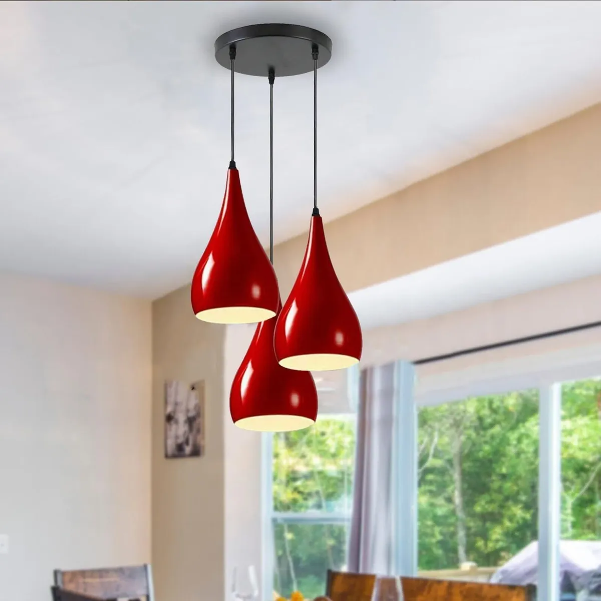 Triple Teardrop Pendant Light - Adjustable - Image 2