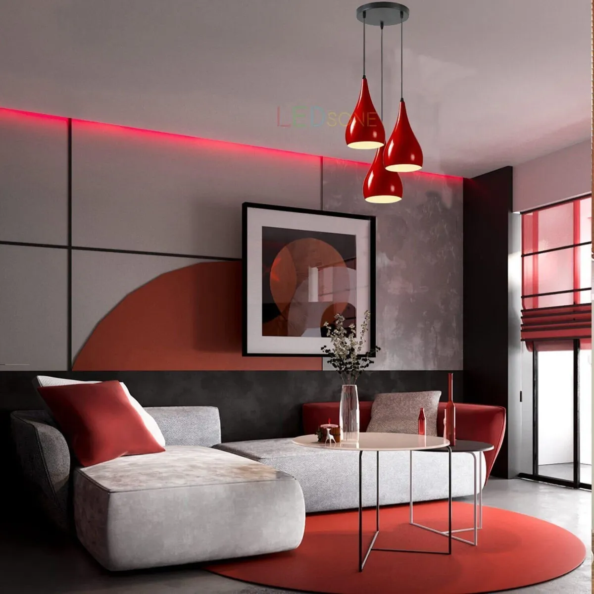 Triple Teardrop Pendant Light - Adjustable - Image 4