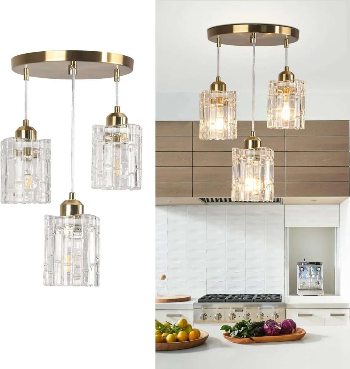 Modern Pendant Light Fixtures Glass Lights - Image 1