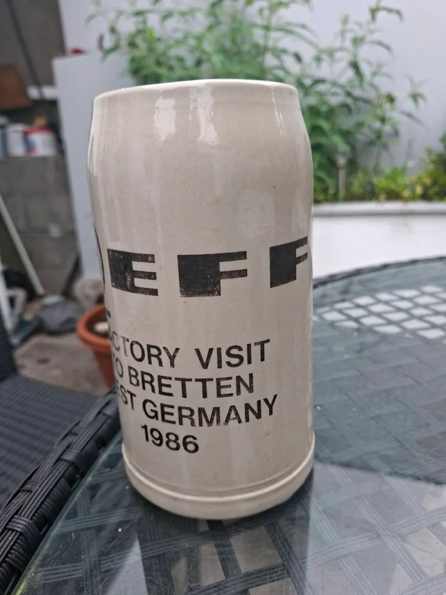 Vintage 1986 German Promotional 1L Beer Mug - Image 1