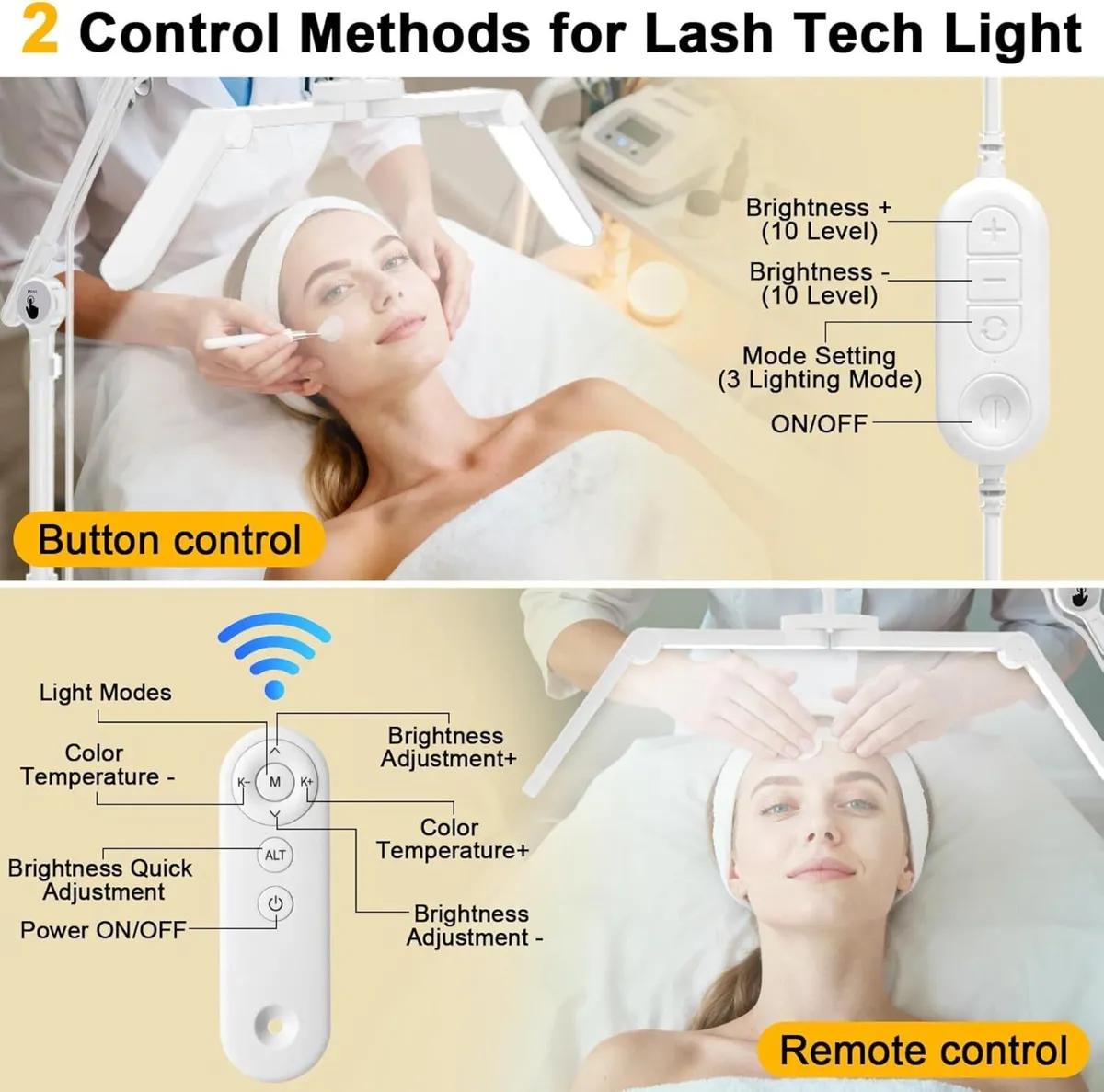 3-Segment Foldable Lash Lamp: Light with Rolling - Image 4