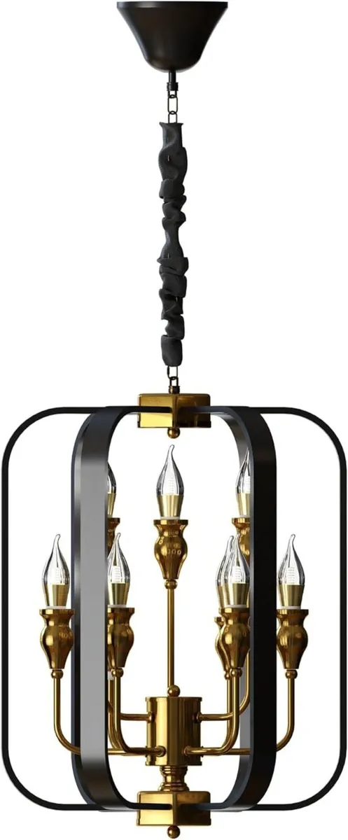 9 Light Farmhouse Candle Chandelier for Living - Image 1